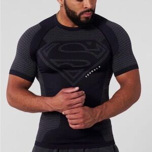 YoungLA Black Tonal Superman Compression Tee